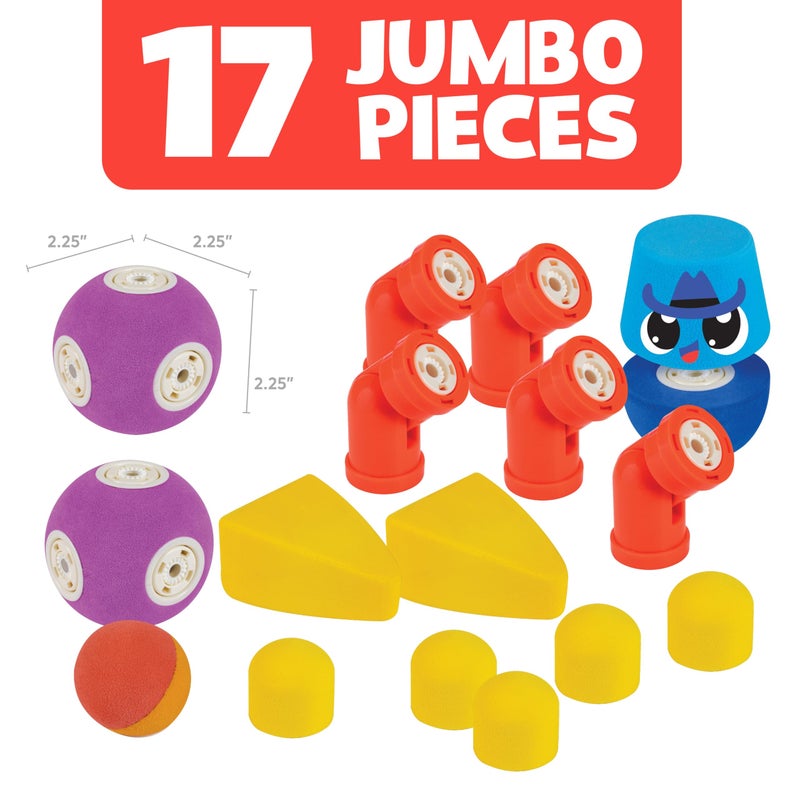 Blockaroo Magnetic Foam Building Blocks - 17-Piece Critter Set, Bath Toys for Toddlers, Preschool Toys, Bathtub Toys, Sensory Toys, Blocks for Toddlers 3-5, Engineering Toys for Kids 3-5, Bath Blocks - Image 4